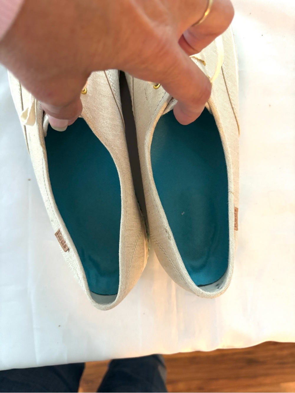 NWOT Keds iridescent Gold triple decker Hulu Foxing Tassel Trim Sneakers SZ 10 - Picture 12 of 15